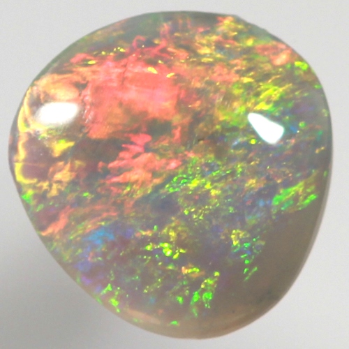 SOLID CRYSTAL OPAL Moving colour always, bright candy red over green and gold